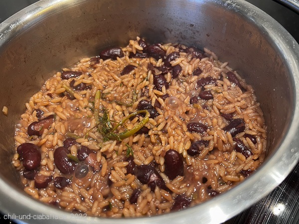 Reis und rote Bohnen - Diri kole ak pwa rouj